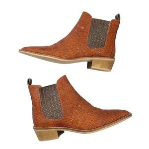 Queork Tan Brown Pointed Toe Ankle Boot Womens Size 39/9